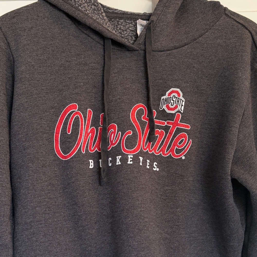 Blue 84 Ohio State Charcoal Cropped Hoodie Women’s Size Medium - Picture 3 of 6